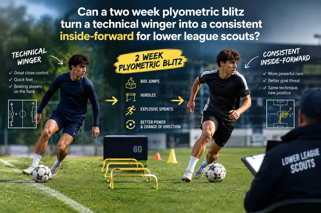 Can a two-week plyometric blitz turn a technical winger into a consistent inside‑forward for lower-league scouts