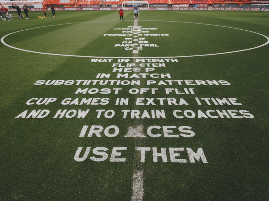 What in-match substitution patterns most often flip cup games in extra time and how to train coaches to use them
